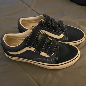 Navy blue velcro vans